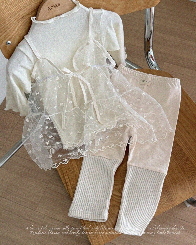 [아오스타] 레이스리본오픈원피스